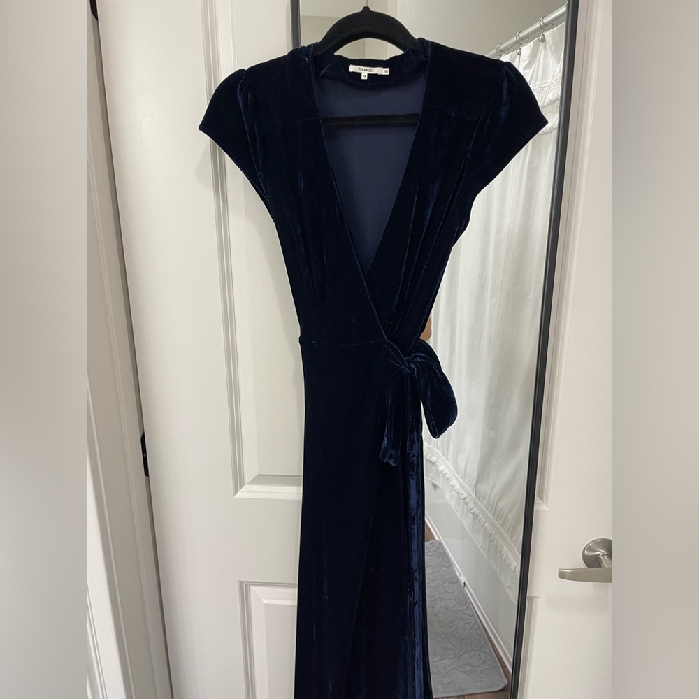 Tularosa velvet Navy maxi dress